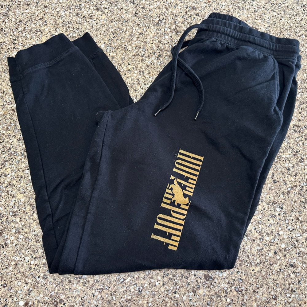 Women's Black Hufflepuff Joggers